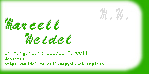 marcell weidel business card